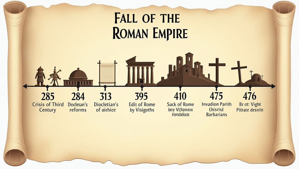 রোমান সাম্রাজ্যের পতনের প্রধান কারণসমূহ